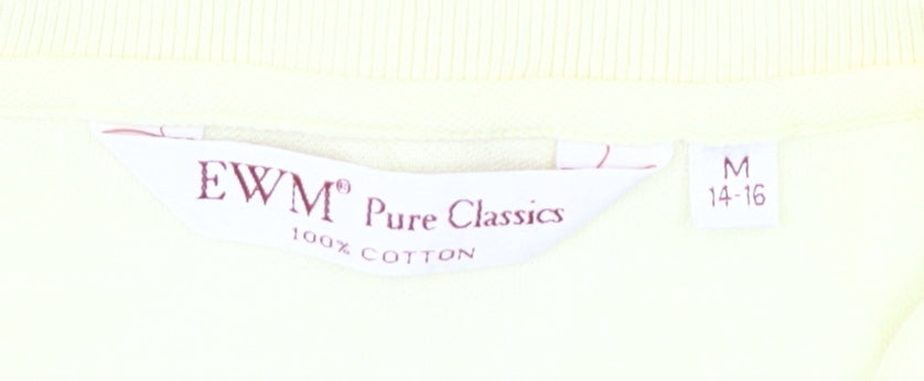 EWM Women's Yellow Polo Shirt - M, Short Sleeve