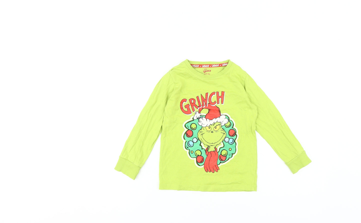 Boys Green Grinch Pyjama Top, 4-5 Years, Christmas
