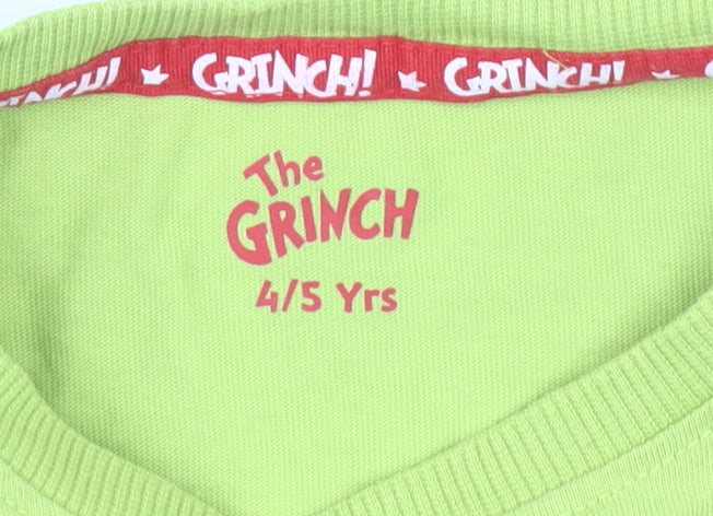 Boys Green Grinch Pyjama Top, 4-5 Years, Christmas