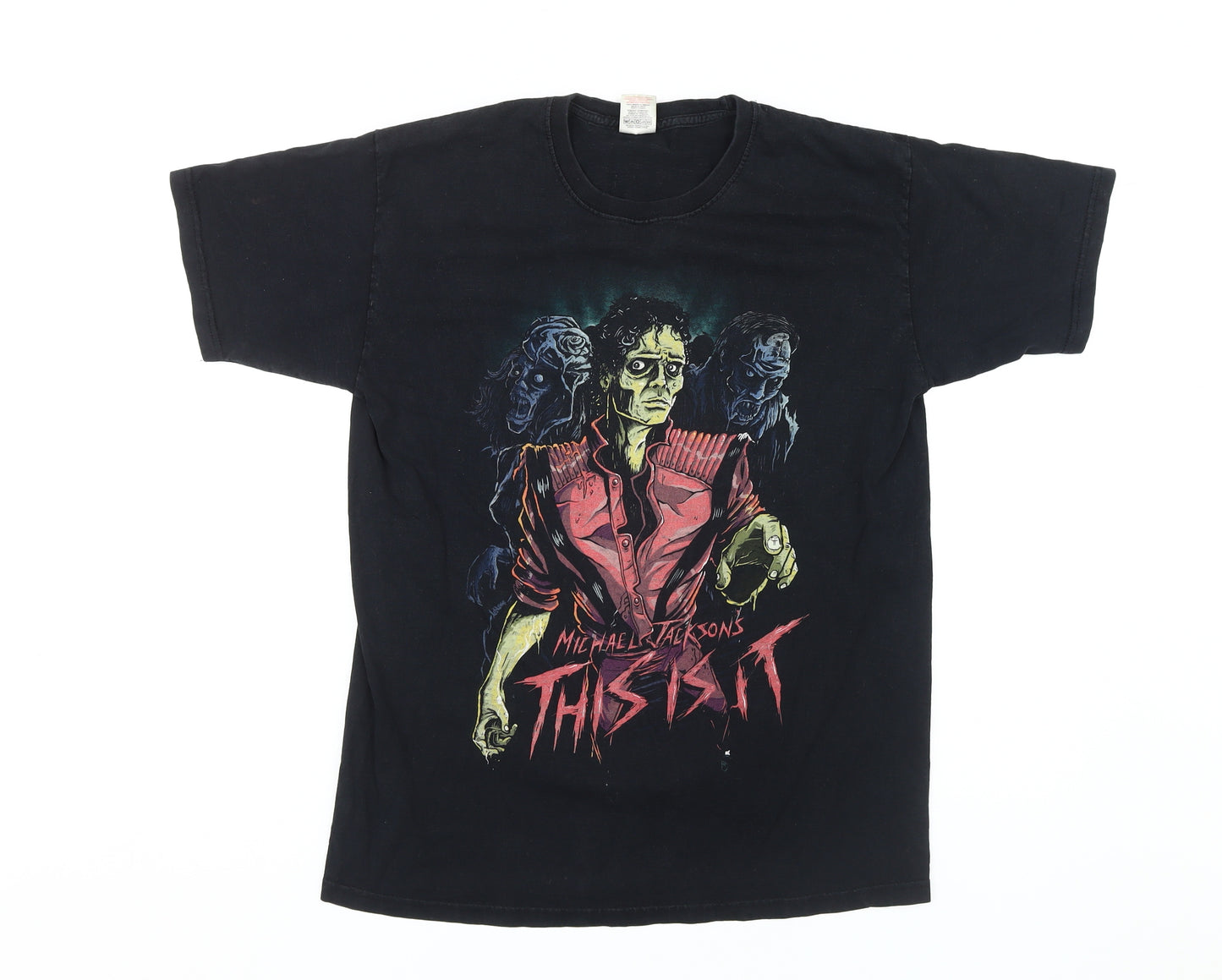 Fruit of the Loom Men's Black Medium Michael Jackson T-Shirt