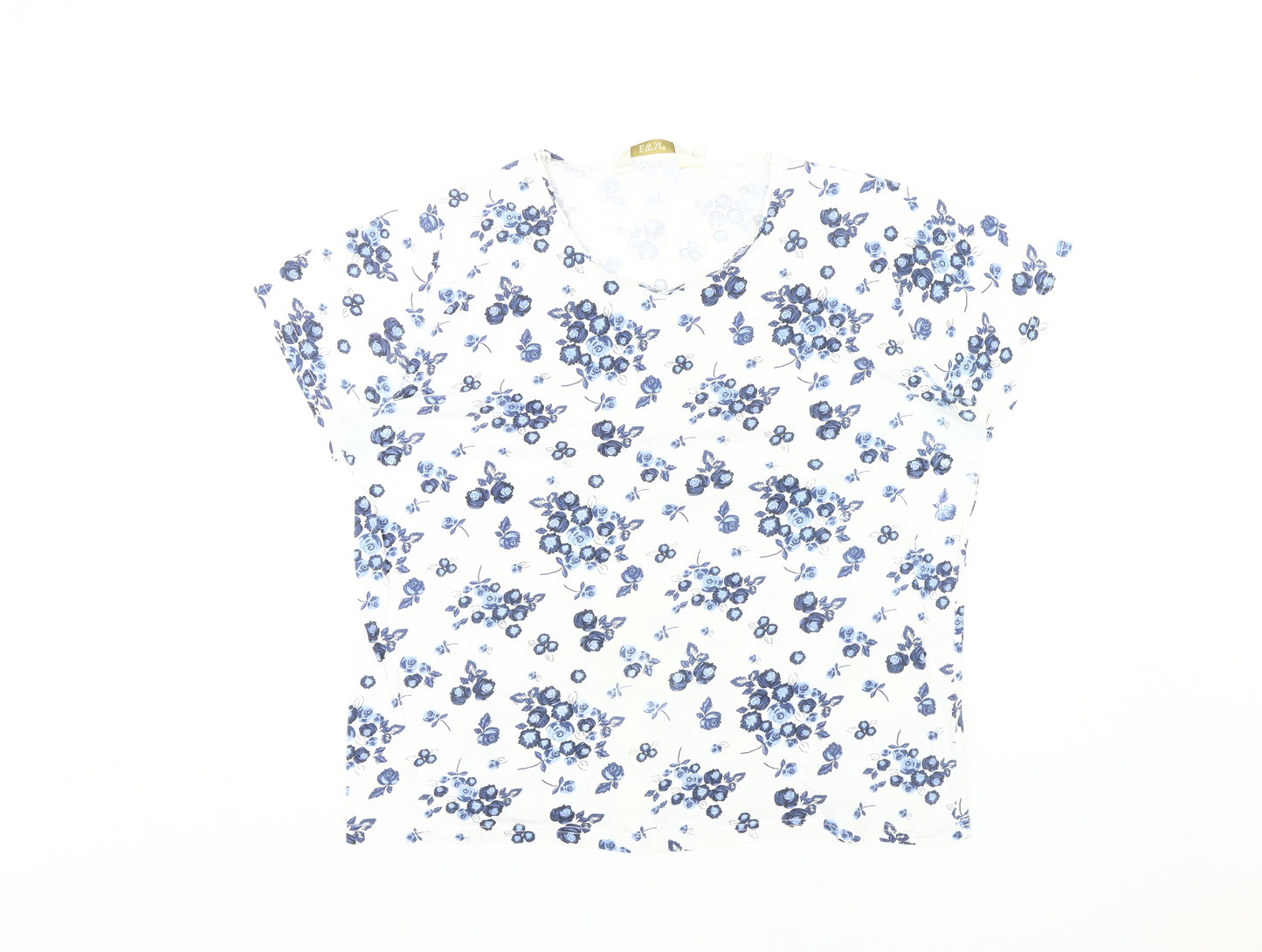 EWM Women's White Floral T-Shirt XL
