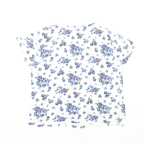 EWM Women's White Floral T-Shirt XL