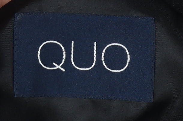 QUO Men's Black Wool Blazer, 42, Button Closure