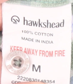 Hawkshead Men's Green Check Cotton Button-Up Shirt M