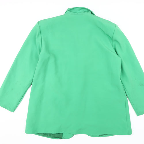 Boohoo Women's Green Blazer - Size 14