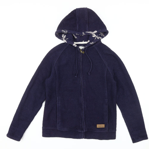 Weird Fish Women's Blue Full Zip Hoodie Size 10