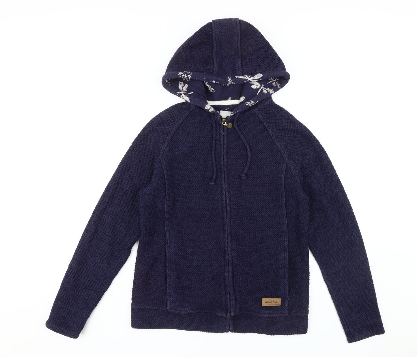 Weird Fish Women's Blue Full Zip Hoodie Size 10