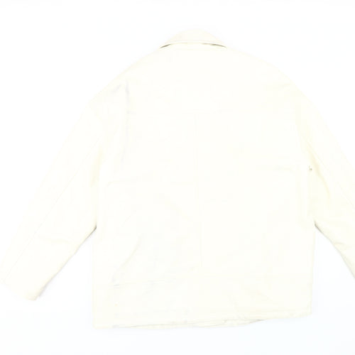 Asos Design Women's White Biker Jacket Size 12