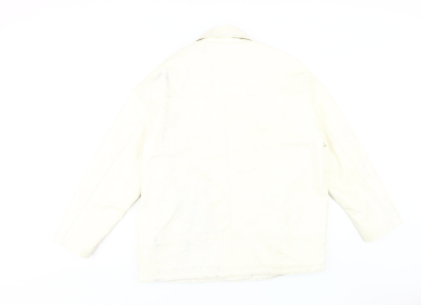 Asos Design Women's White Biker Jacket Size 12
