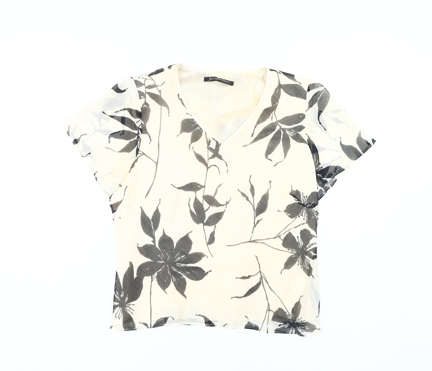 Jacques Vert Women's Ivory Floral Blouse size 12