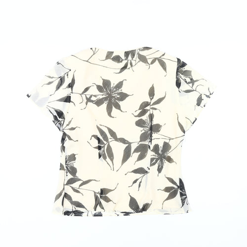 Jacques Vert Women's Ivory Floral Blouse size 12
