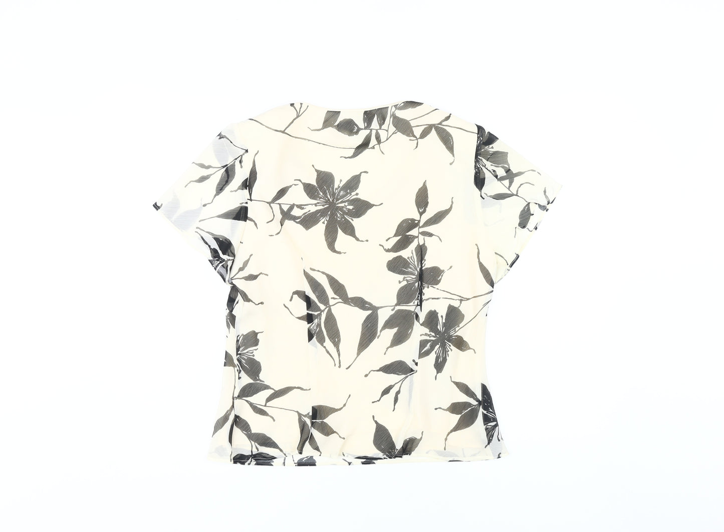 Jacques Vert Women's Ivory Floral Blouse size 12