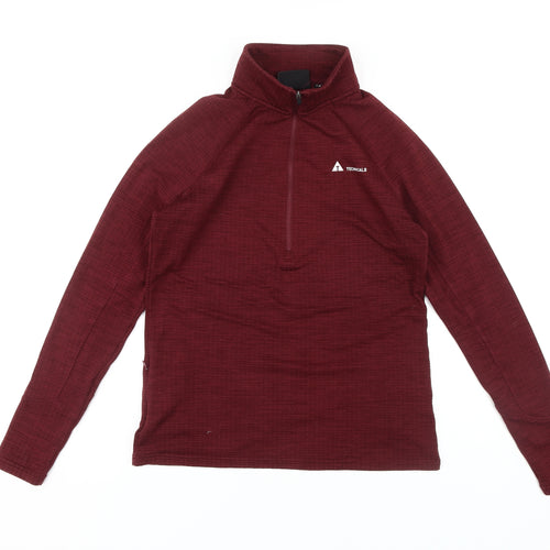 Technicals Unisex Red Quarter-Zip Sweatshirt Size 12