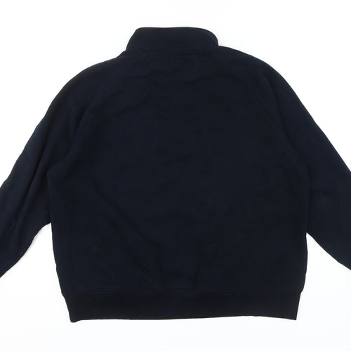 Marks and Spencer Men's Black XL 1/2 Zip Sweatshirt
