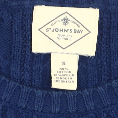 St John's Bay Women's Blue Pullover Jumper, Size S
