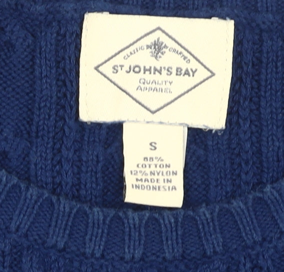 St John's Bay Women's Blue Pullover Jumper, Size S
