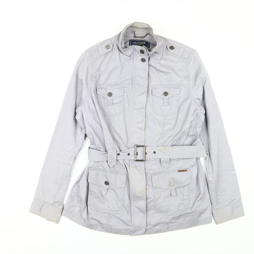 Maine New England Women's Grey Belted Cotton Jacket 14