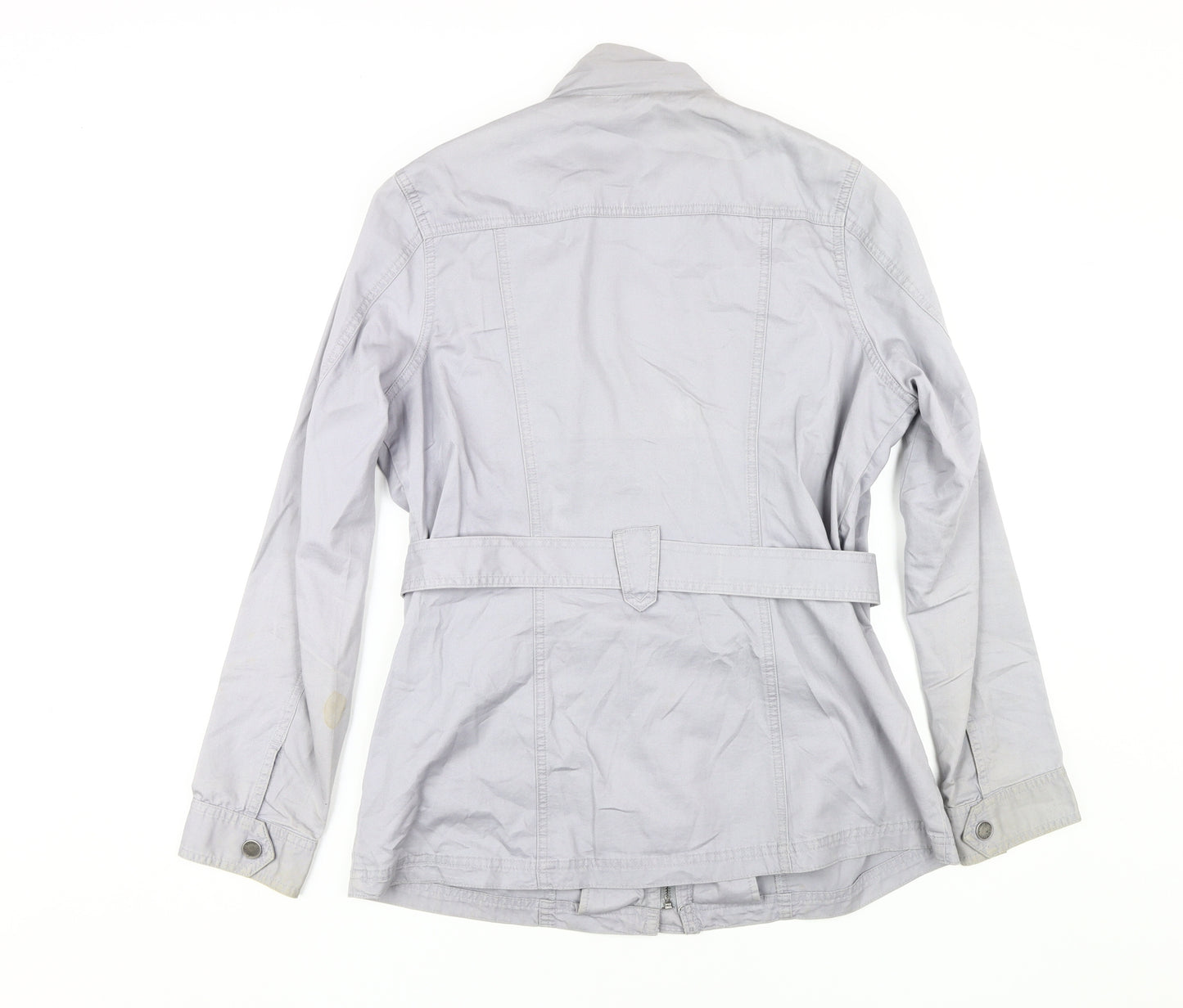 Maine New England Women's Grey Belted Cotton Jacket 14