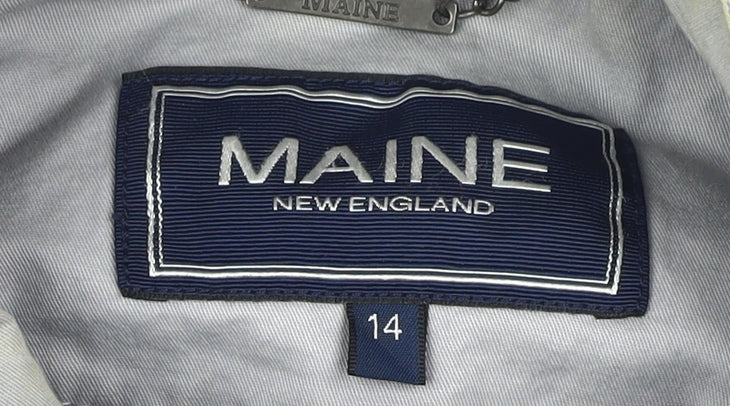 Maine New England Women's Grey Belted Cotton Jacket 14