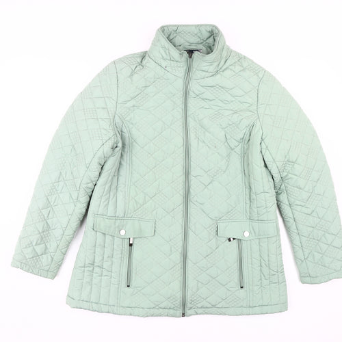 Isle Outerwear Women's Green Quilted Jacket Size 14