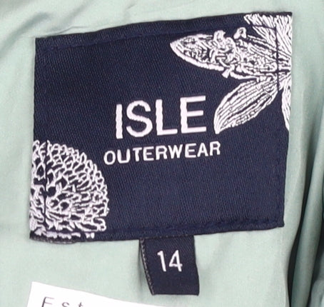 Isle Outerwear Women's Green Quilted Jacket Size 14
