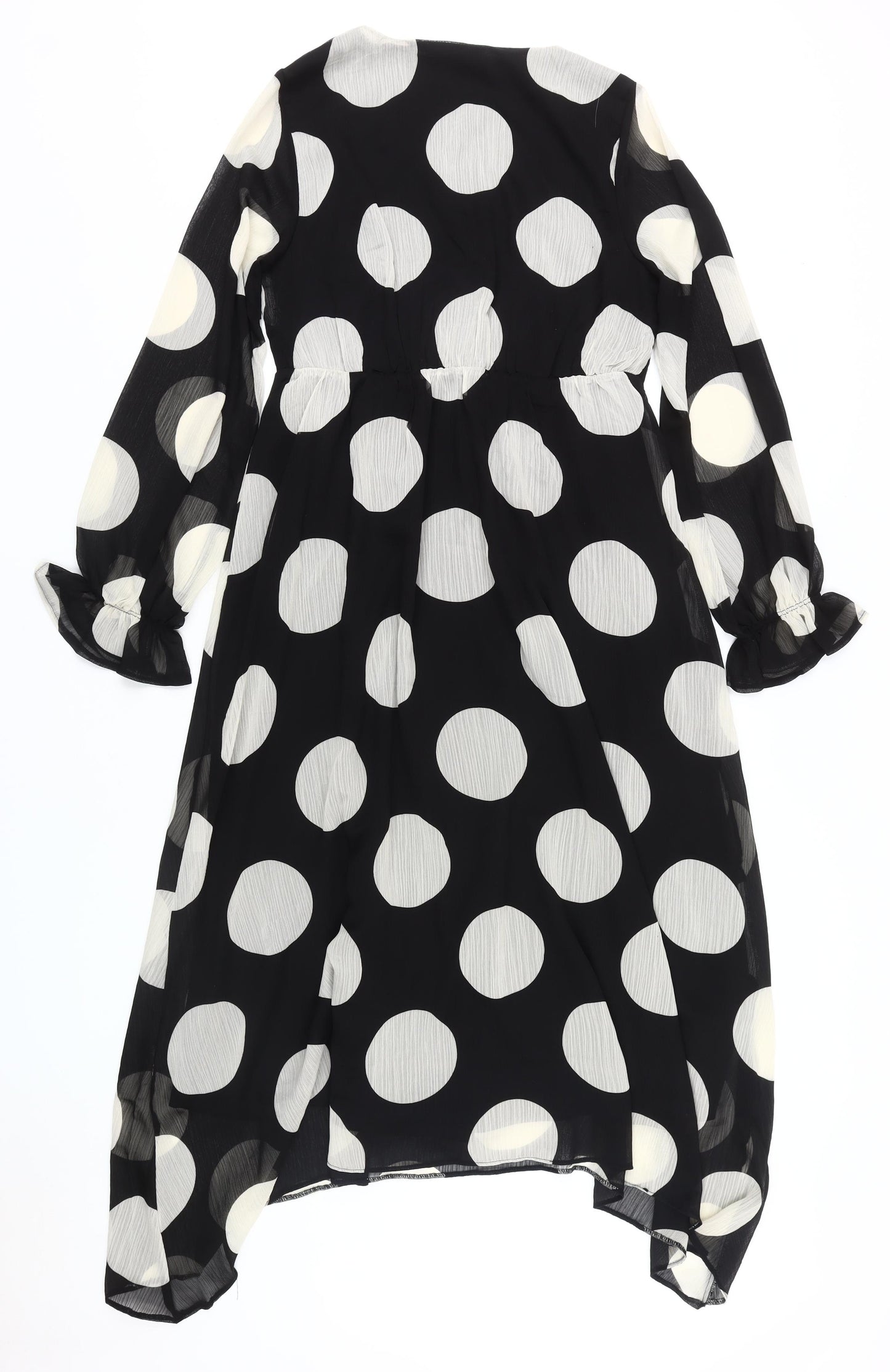 New Look Women Black Polka Dot Dress Size 14