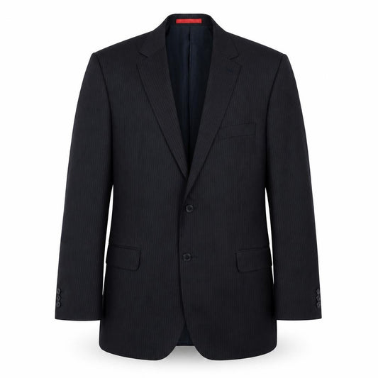 Front view of Burton Men's Black Regular Fit Blazer, size 44R