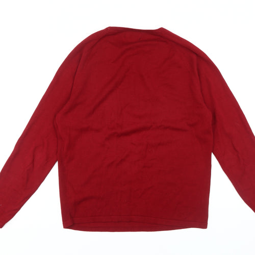 Red Herring Men's Medium Red Pullover Jumper