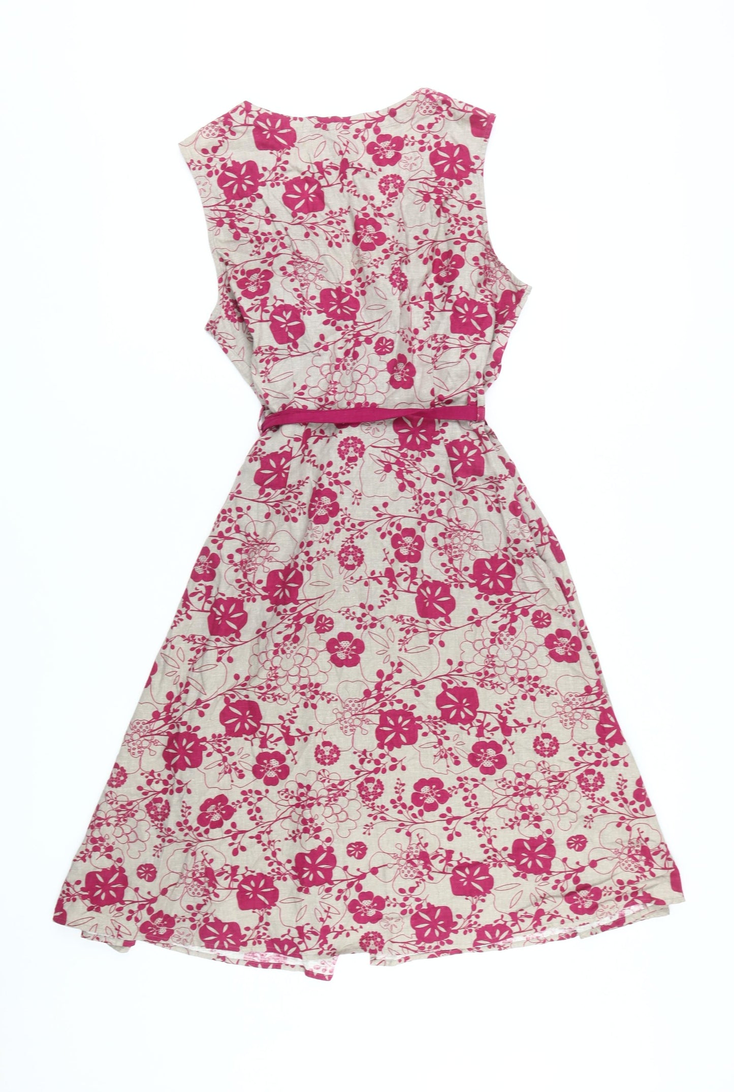 White Stuff Women’s Pink Floral Wrap Dress Size 14