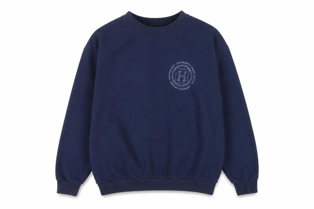 Front view of George Harry Potter unisex blue sweatshirt l