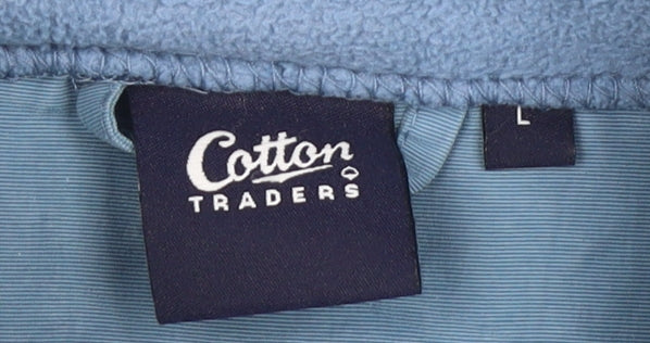 Cotton Traders Men's Blue Fleece Jacket L - Casual Warm