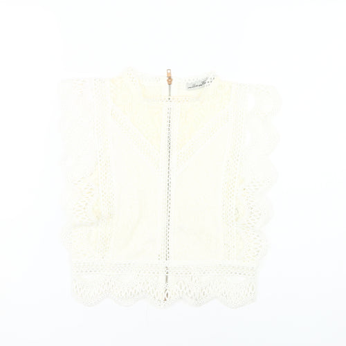 Lucy Wang Women's Ivory Lace Blouse - Medium