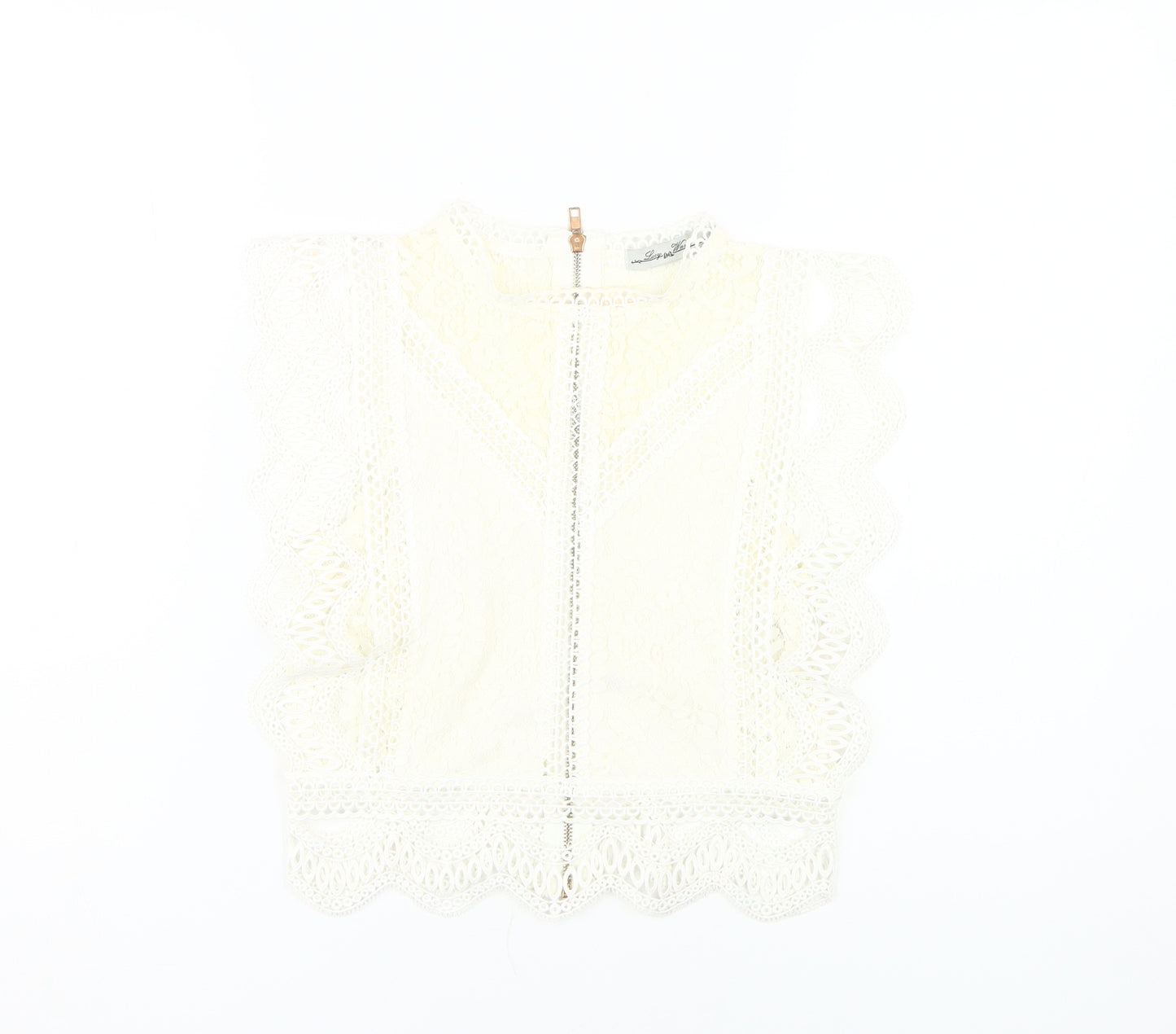 Lucy Wang Women's Ivory Lace Blouse - Medium