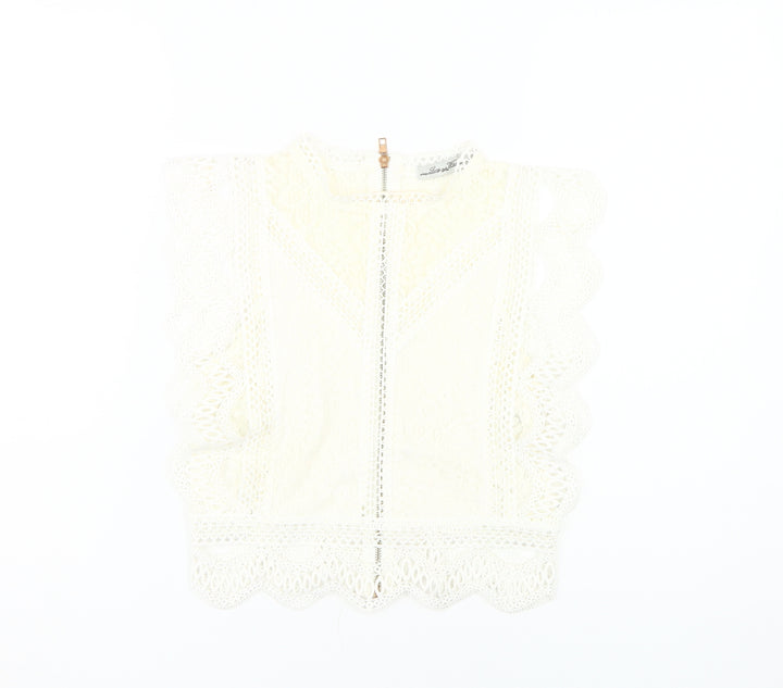 Lucy Wang Women's Ivory Lace Blouse - Medium