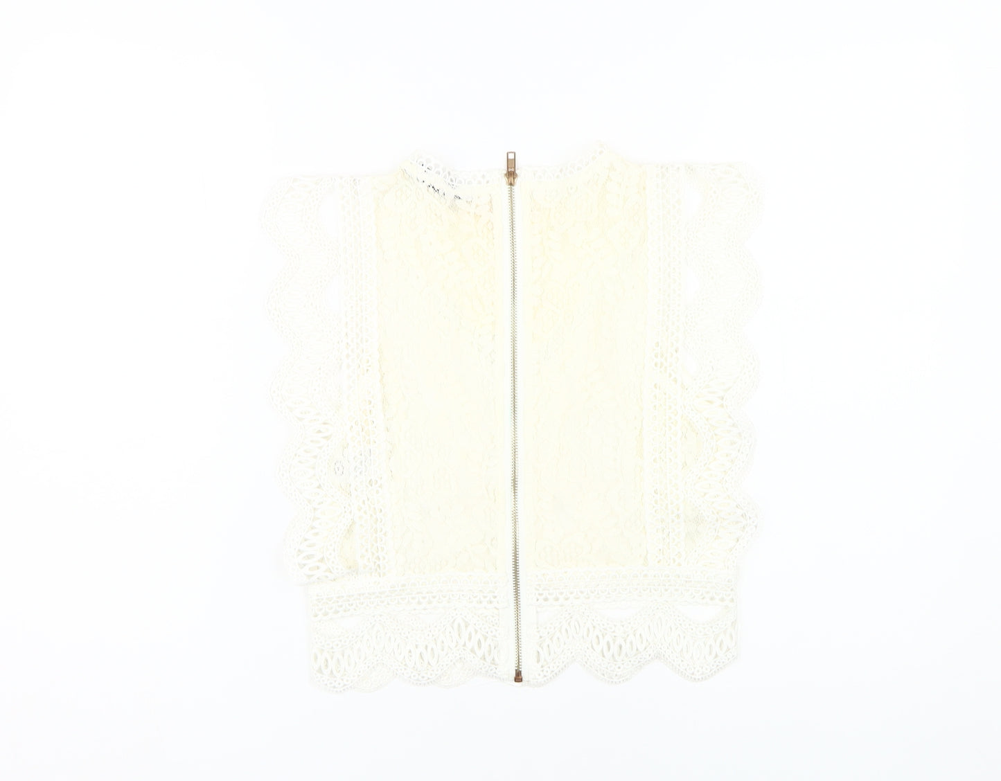 Lucy Wang Women's Ivory Lace Blouse - Medium
