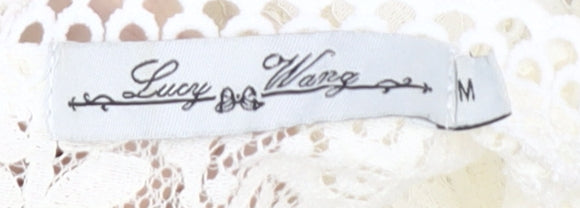 Lucy Wang Women's Ivory Lace Blouse - Medium