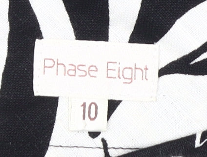 Phase Eight Women's Black Floral A-Line Skirt Size 10