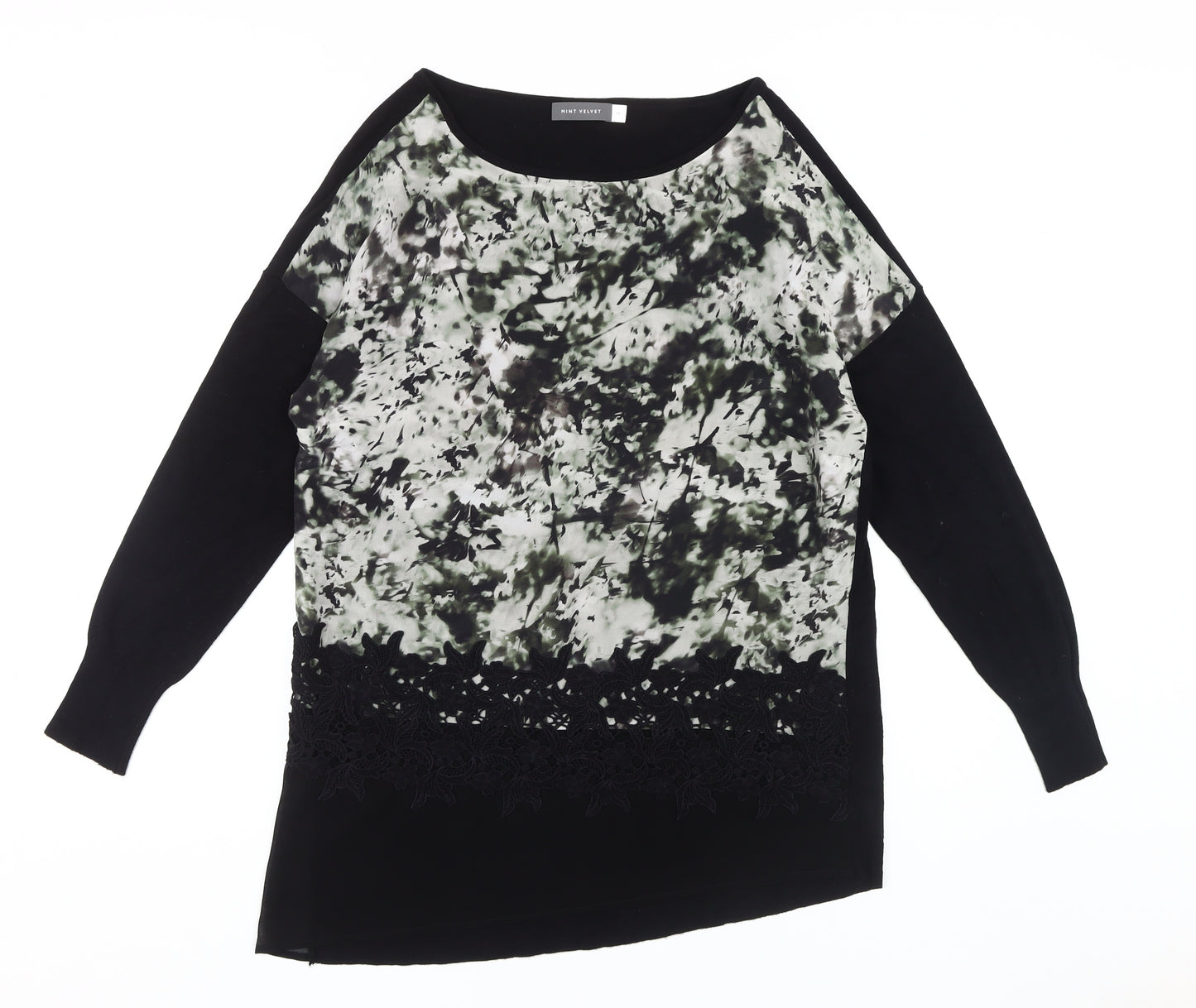 Mint Velvet Women's Black Size 14 Long Sleeve Blouse