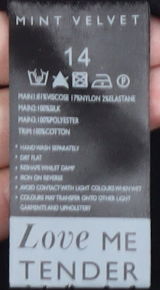 Mint Velvet Women's Black Size 14 Long Sleeve Blouse