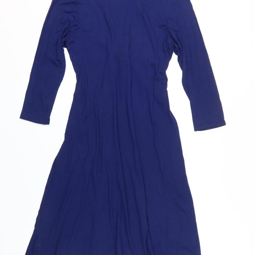 Phase Eight Women's Blue Wrap Dress - Size 16