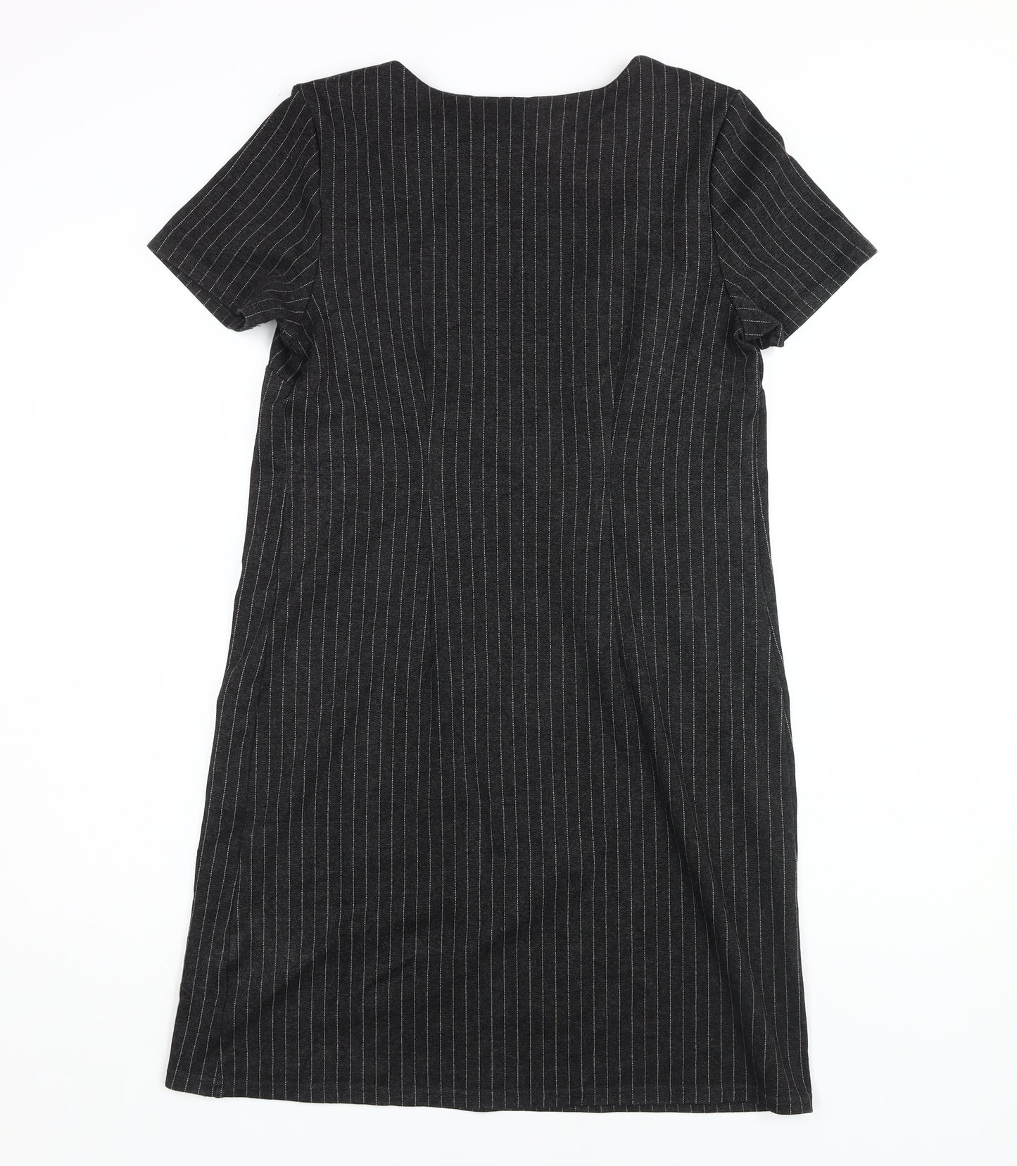 Et Vous Women's Black Striped Shift Dress Size 10