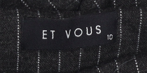 Et Vous Women's Black Striped Shift Dress Size 10