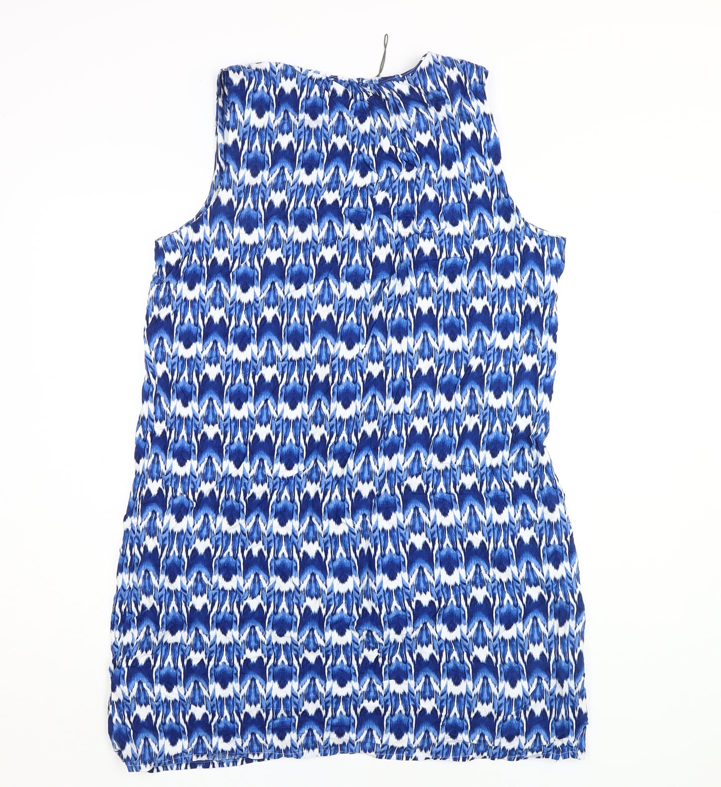 Principles Women's Blue Sleeveless Viscose Dress Size 16