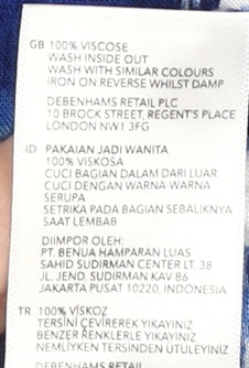 Principles Women's Blue Sleeveless Viscose Dress Size 16