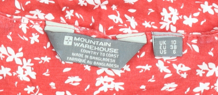 Mountain Warehouse Women’s Red Floral A-Line Dress Size 10