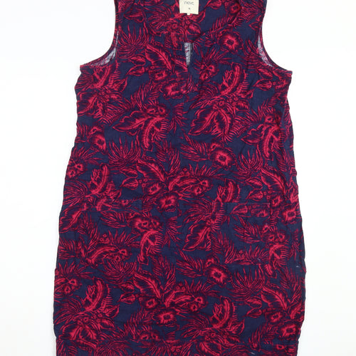 Next Women's Multicoloured Floral Linen Dress, Size 16