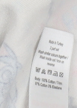 George Girls Lilo & Stitch Pyjama Set, Blue/White, 11-12 Years