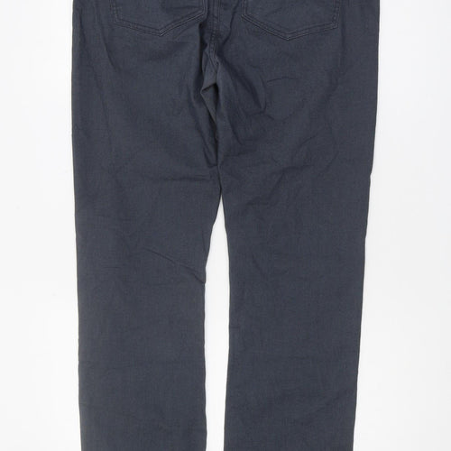 Racing Green Men's Black Straight Trousers Size L