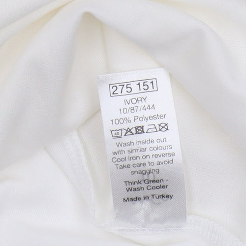 M&Co Women's Ivory Lace Blouse - Size 10