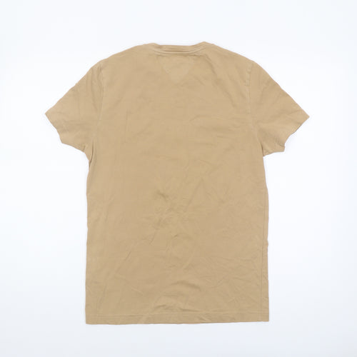Tommy Hilfiger Men's Beige Slim Fit S T-Shirt
